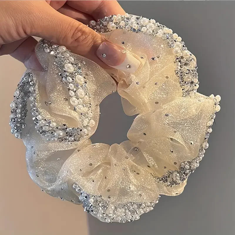 Bandeau Cheveux Femme Perles Élégant Maille Filet Accessoire Mode | MDN