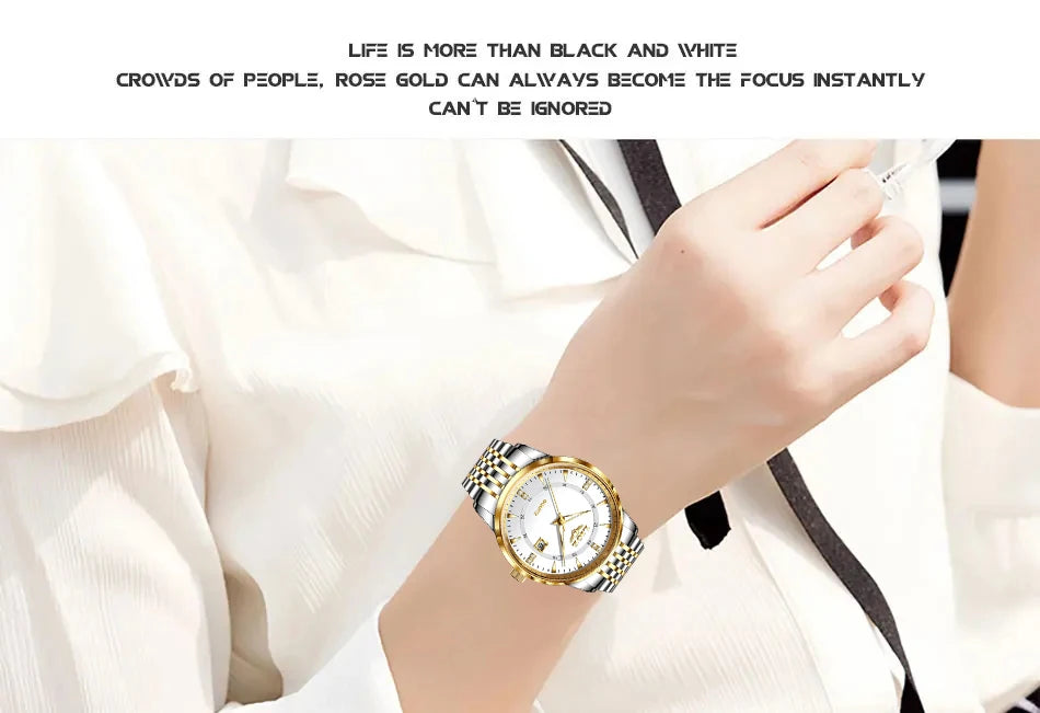 Montre Femme LIGE Acier Inoxydable Étanche | MDN Store