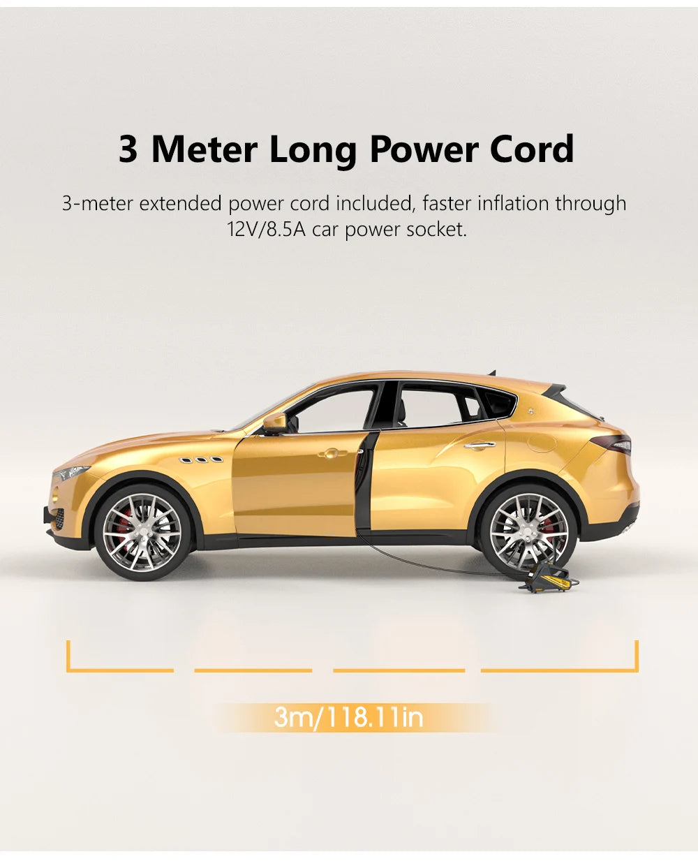 Compresseur Air Portable 12V 150PSI LED | MDN