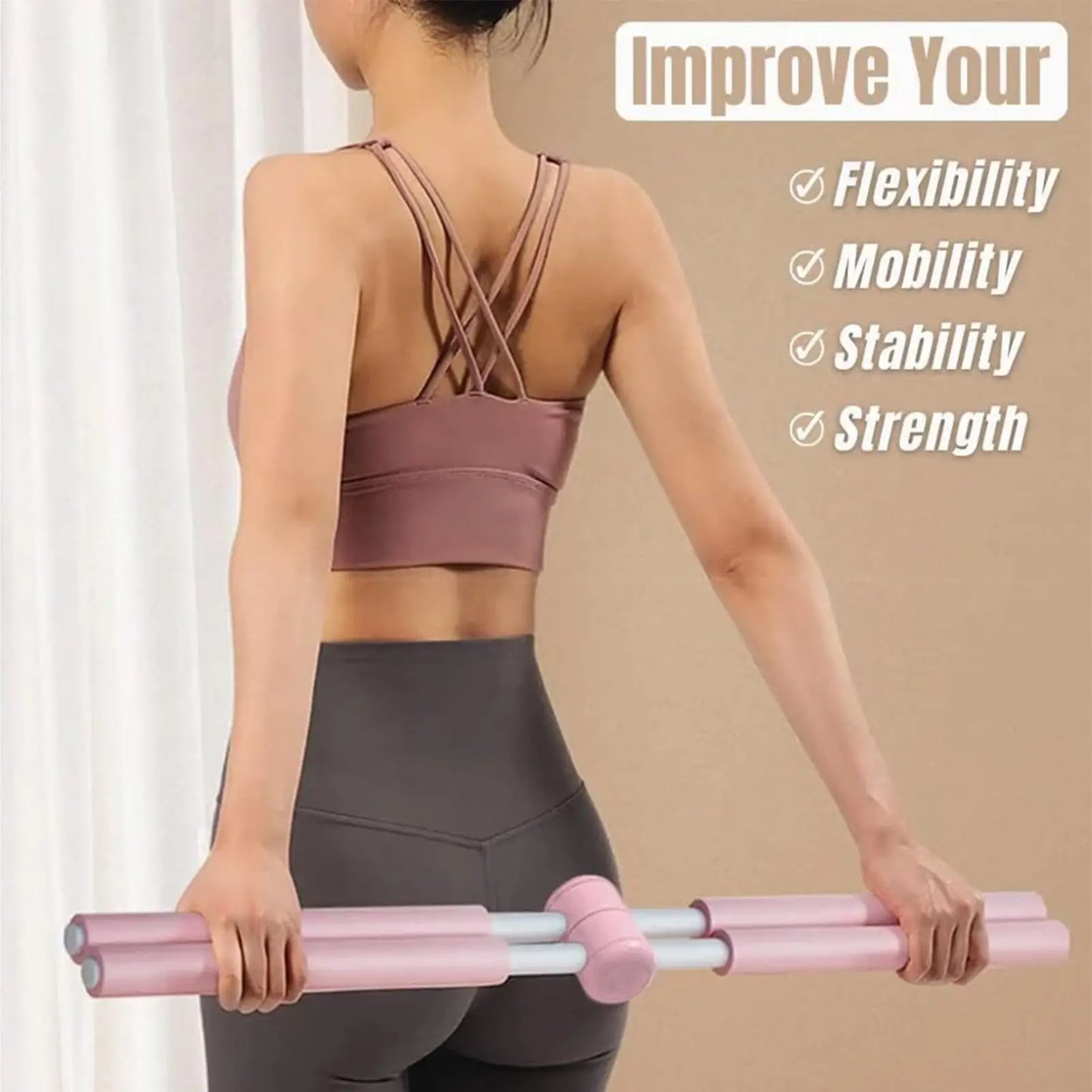 Barre Correction Posture Yoga Stretching Mobilité Fitness | MDN