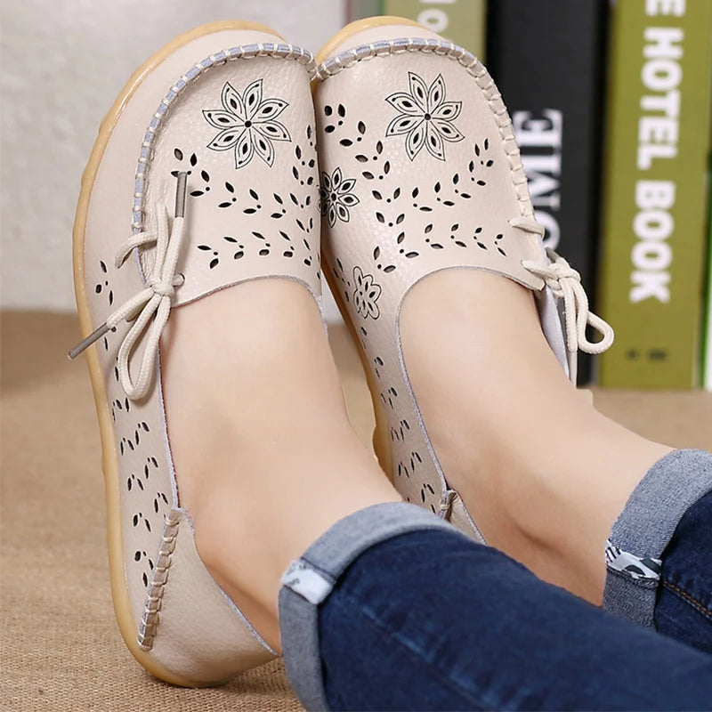 Mocassins Cuir Souple Respirants Femme | MDN Store