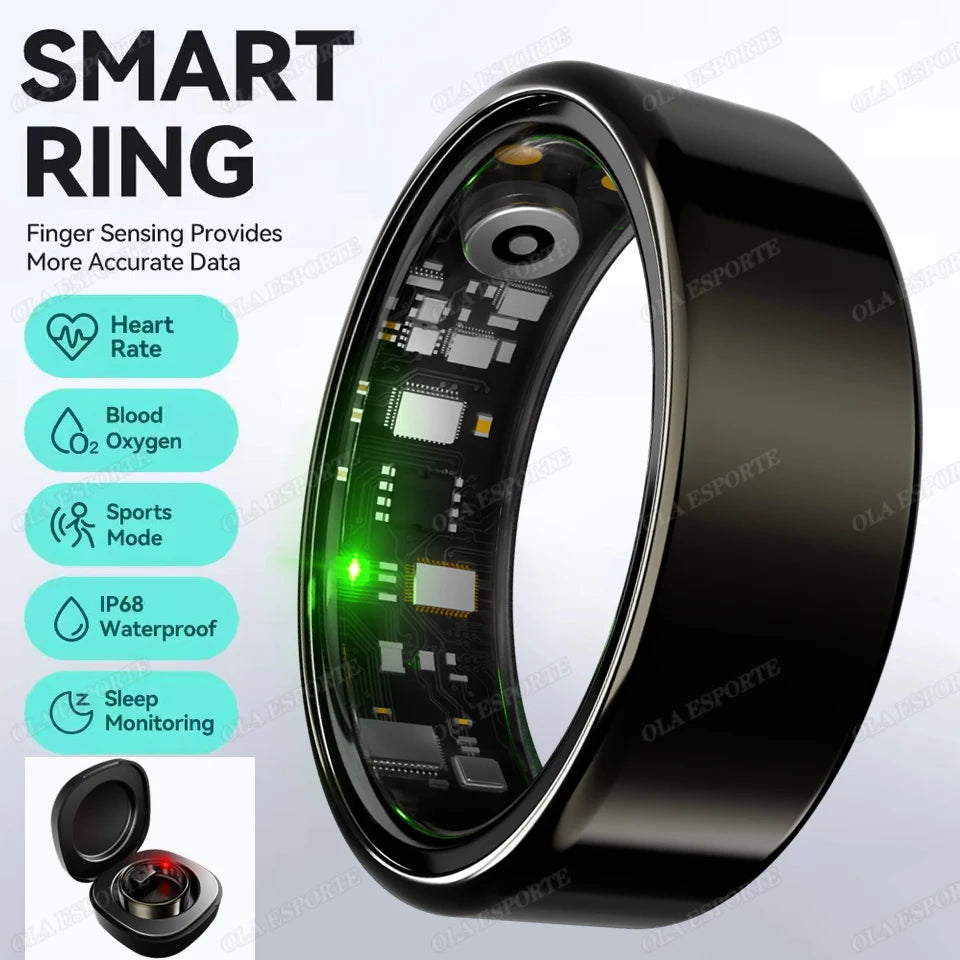 Bague Connectée Smart Ring Santé Étui Charge Étanche | MDN