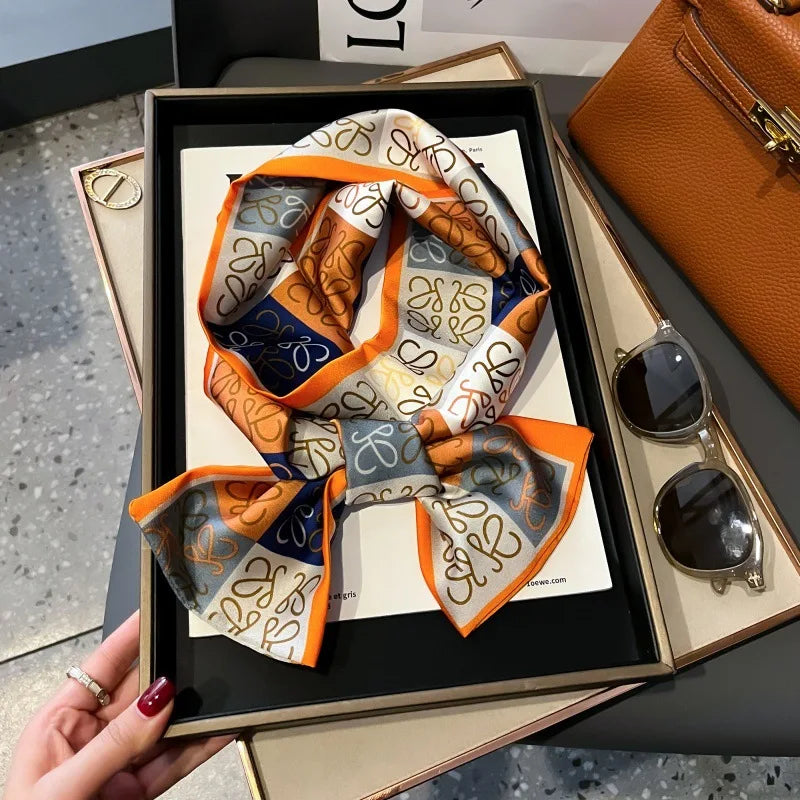 Foulard Soie Long Étroit Femme Cravate | MDN Store