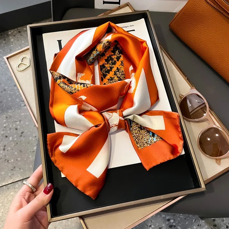 Foulard Soie Long Étroit Femme Cravate | MDN Store