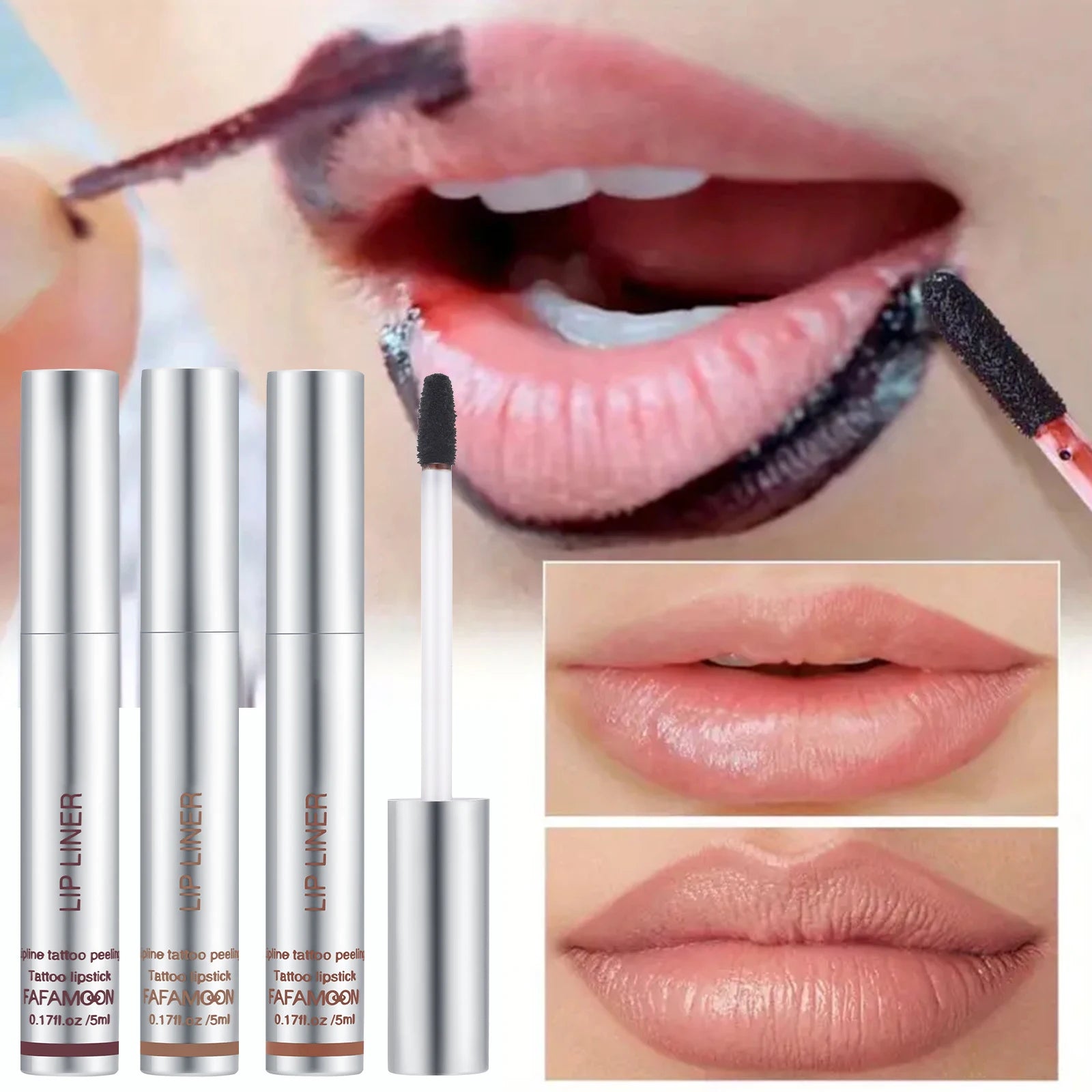 Crayon Lèvres Imperméable Peel Off 6 Couleurs Contour Mat Longue Tenue | MDN Store