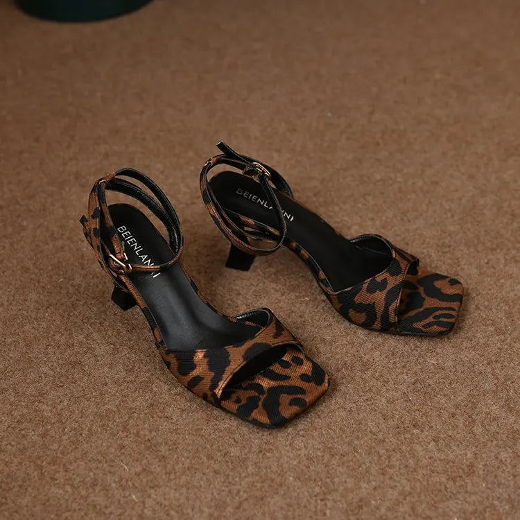 Sandales Talon Fin Femme Soirée Élégant Sangle Boucle Été | MDN Store 25