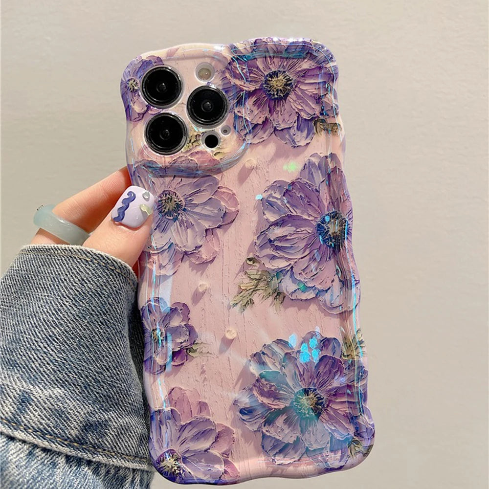 Coque iPhone Peinture Fleurs Rétro - 16 15 14 13 12 Pro Max | MDN Store