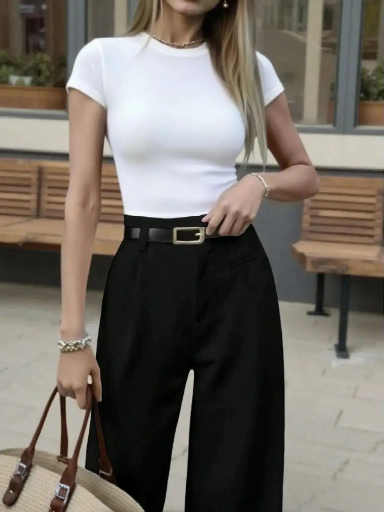 Pantalon Sport Femme Élégant Noir Ajusté | MDN Store