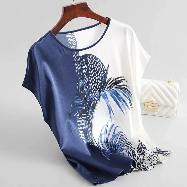 Blouse Fleurie Femme Manches Chauve-Souris Grande Taille | MDN Store 25