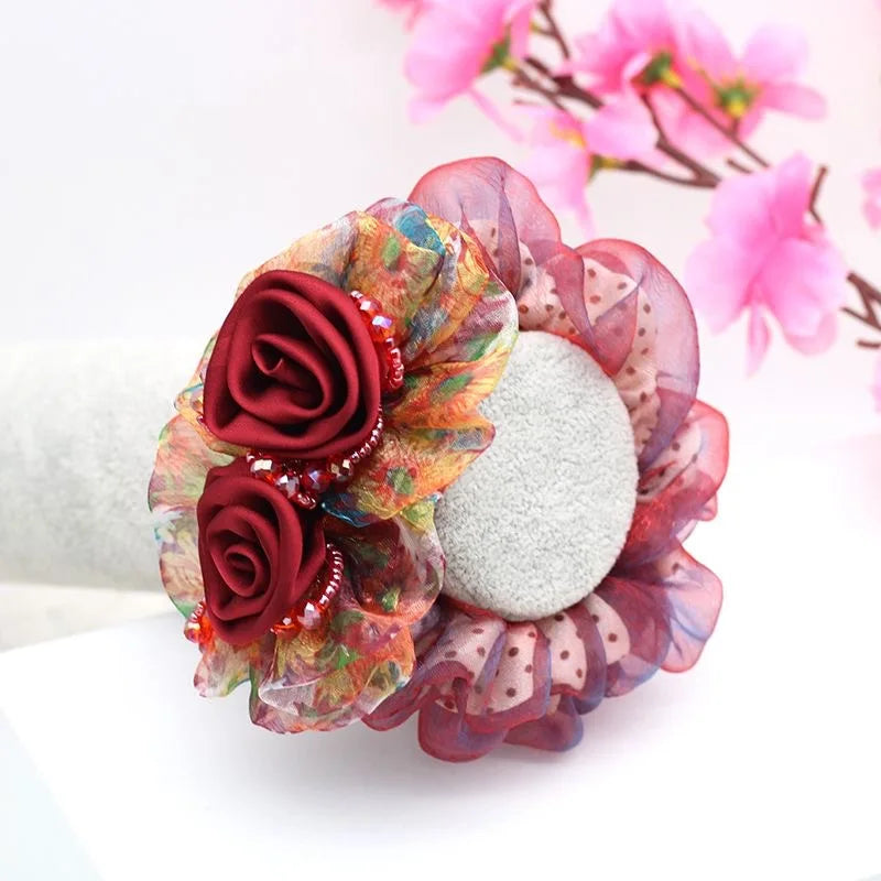 Bandeau Cheveux Fleur Maille Élégant | MDN Store