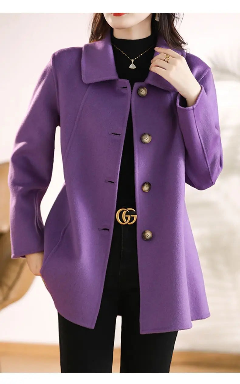 Veste Laine Femme Automne Hiver Slim Élégante | MDN Store