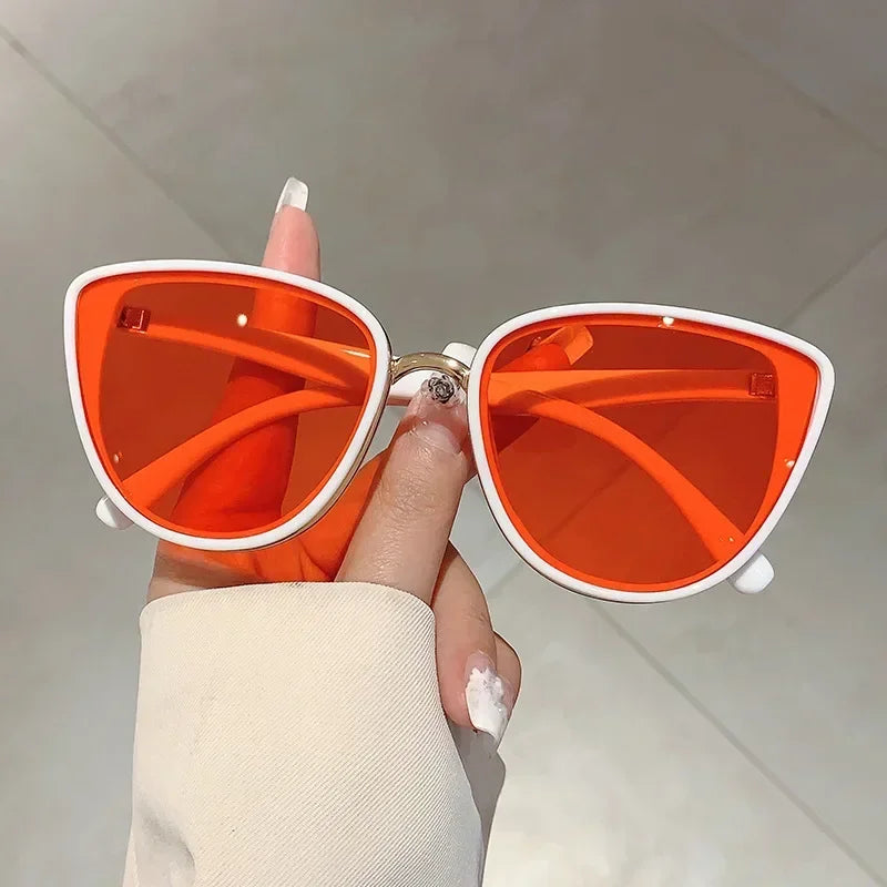 Lunettes Soleil Triangle Cat Eye Métal | MDN Store