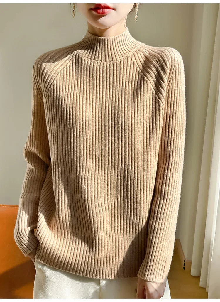 Pull Sans Manches Femme Col Montant Tricot Epais Layering 6 Coloris | MDN Store