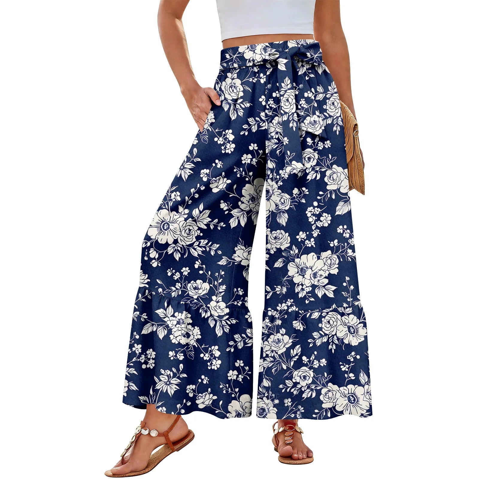 Pantalon Bohème Imprimé Floral Femme | MDN Store