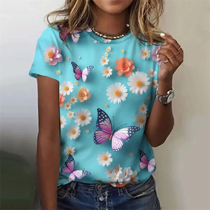 T-Chemise Roses 3D Oversize Femme | MDN Store