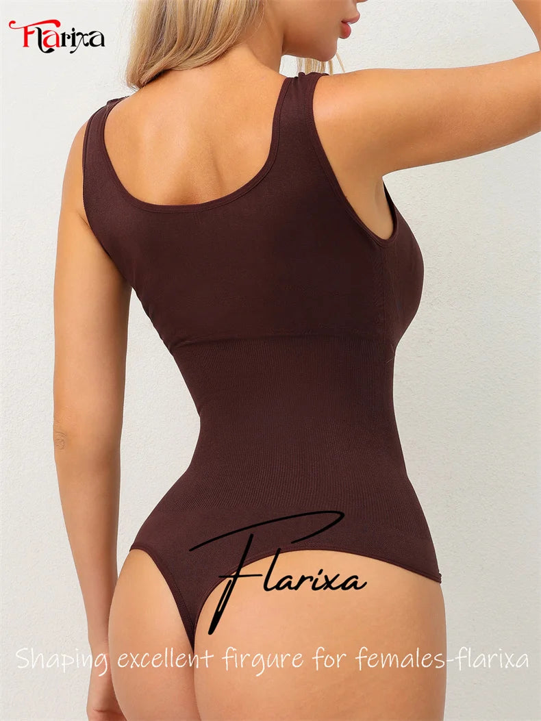 Body Gainant Corset String Femme Sans Coutures – Gaine Complète Ventre Plat | MDN