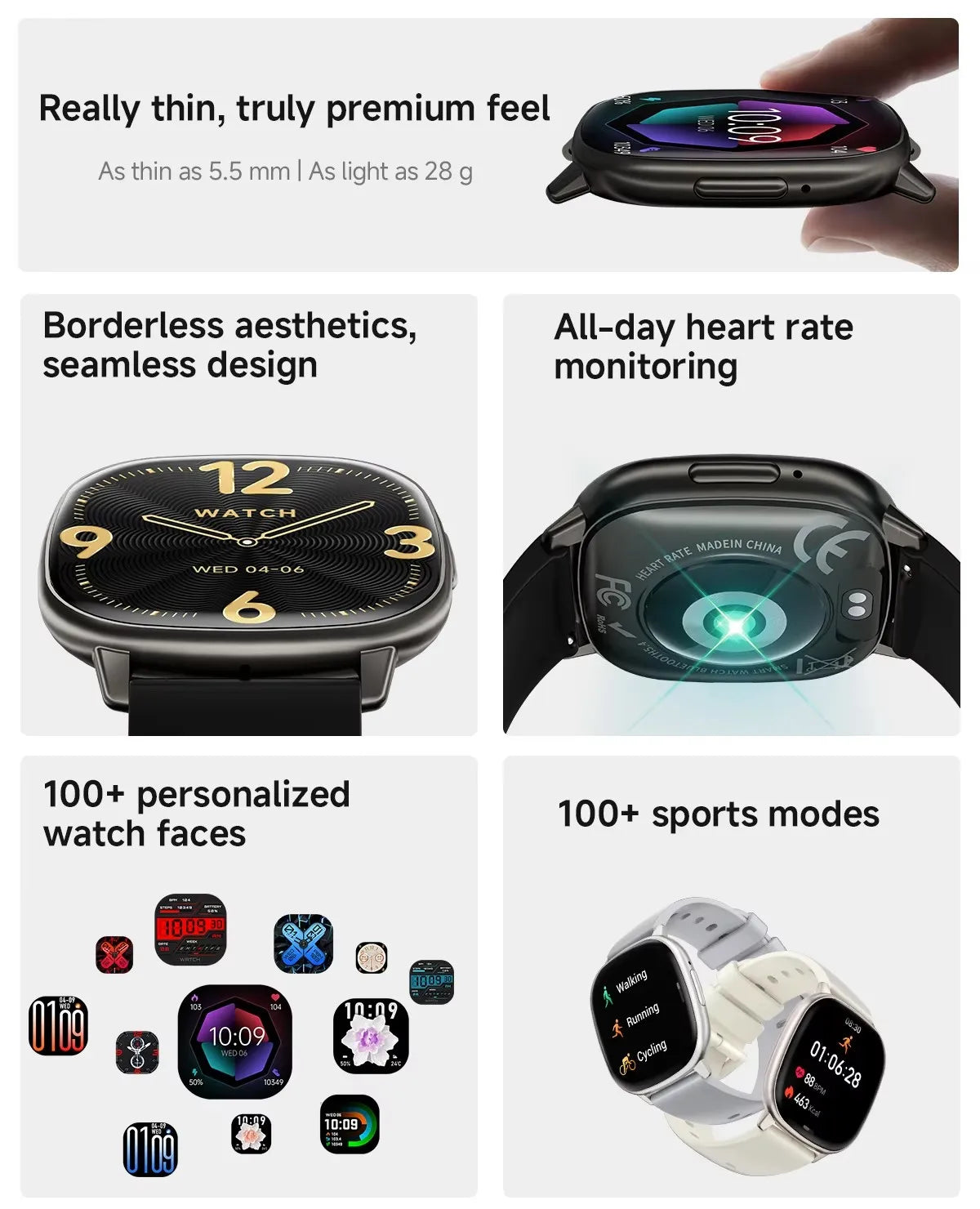 Montre Connectée AMOLED 1.73" Appels Bluetooth | MDN Store