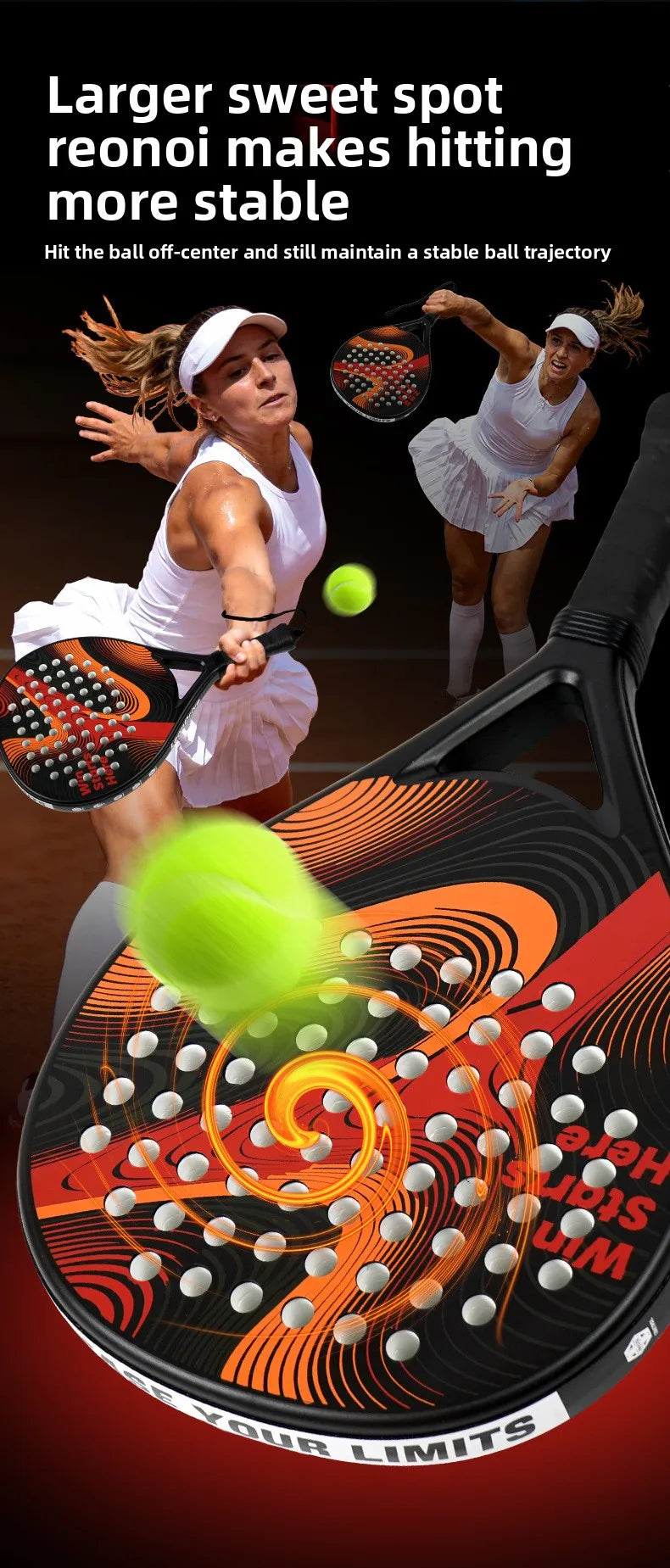 raquette-de-padel-en-fibre-de-carbone-noyau-en-mou - MDN Store 25