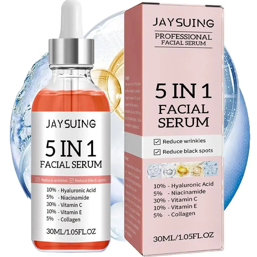 Sérum Visage 5 en 1 Vitamine C 30% Niacinamide Acide Hyaluronique Anti-Rides | MDN Store