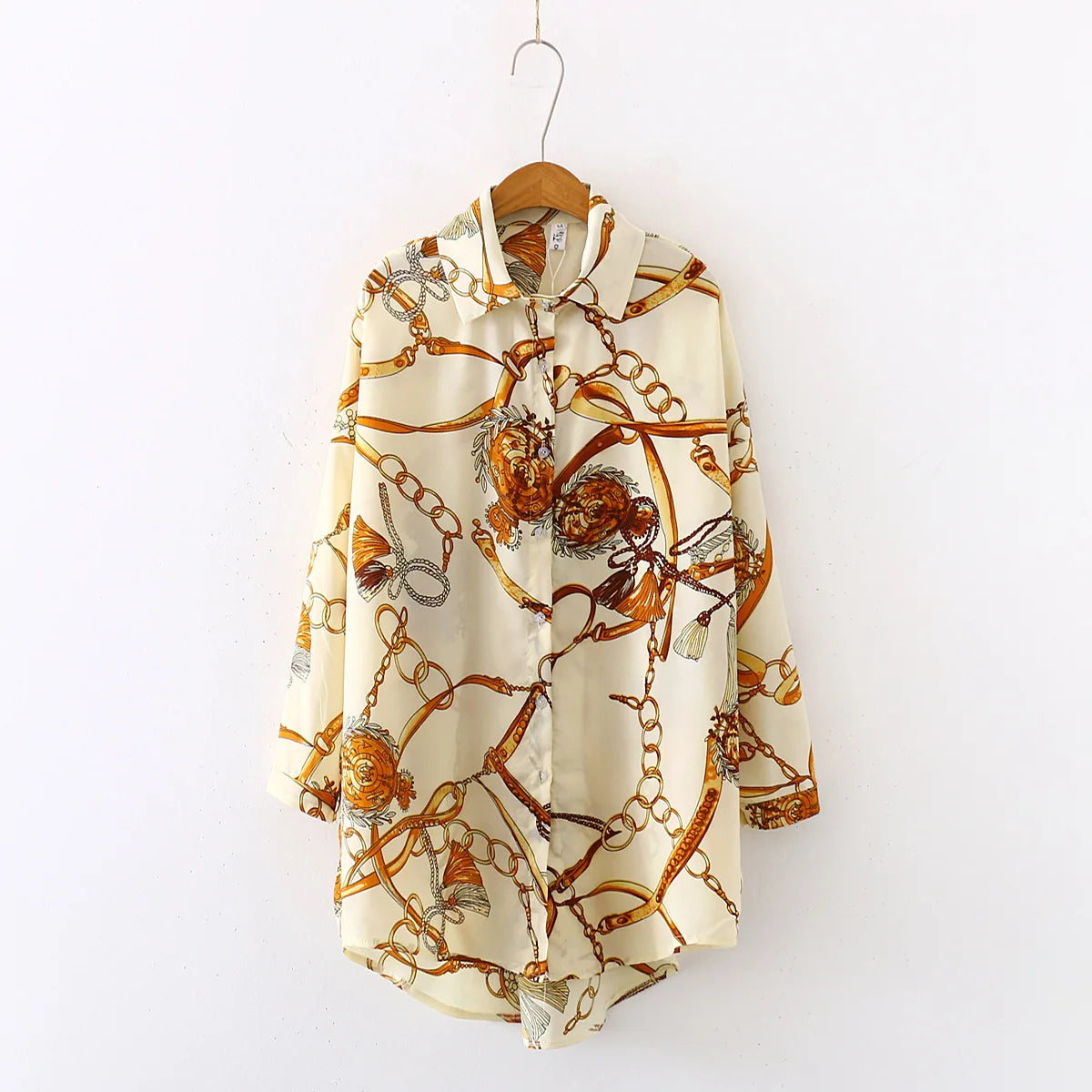 Chemise Vintage Boutonnée Femme Loose Casual | MDN