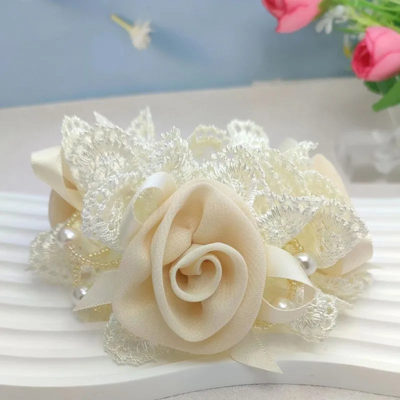 Bandeau Cheveux 3 Fleurs Cercle Large - Élastique Élégant Femme | MDN Store