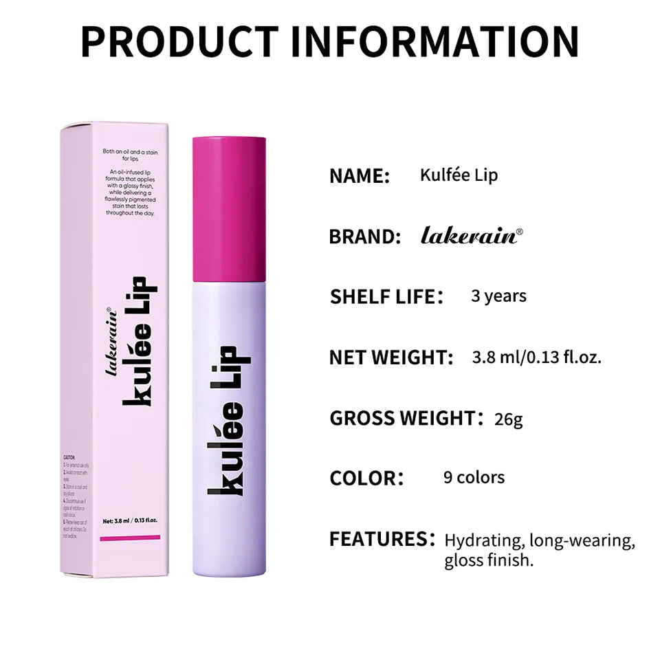 Huile Lèvres Teinture Kulfée 2-en-1 Gloss Hydratation Profonde | MDN Store
