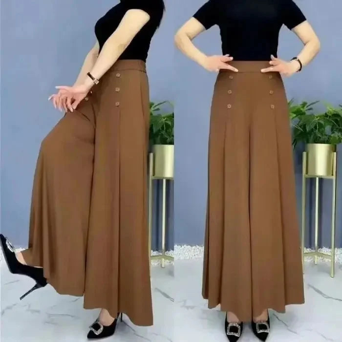 Pantalon Large Femme Anti-Froissage Noir | MDN Store