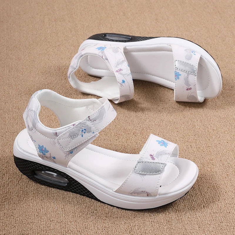 Sandales Plateforme Femme Confort Cuir Plage Sport | MDN