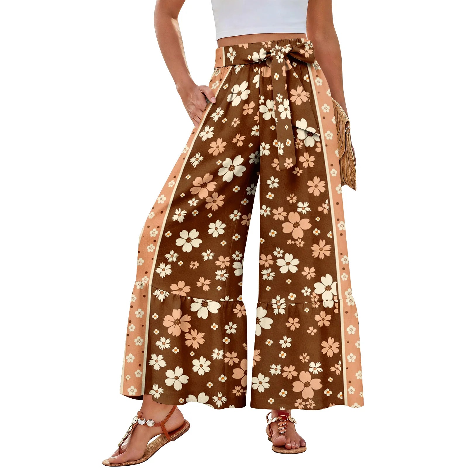 Pantalon Bohème Imprimé Floral Femme | MDN Store