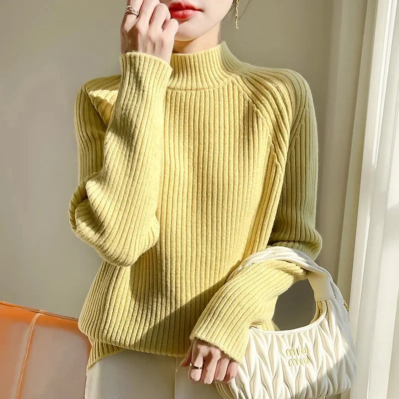 Pull Sans Manches Femme Col Montant Tricot Epais Layering 6 Coloris | MDN Store