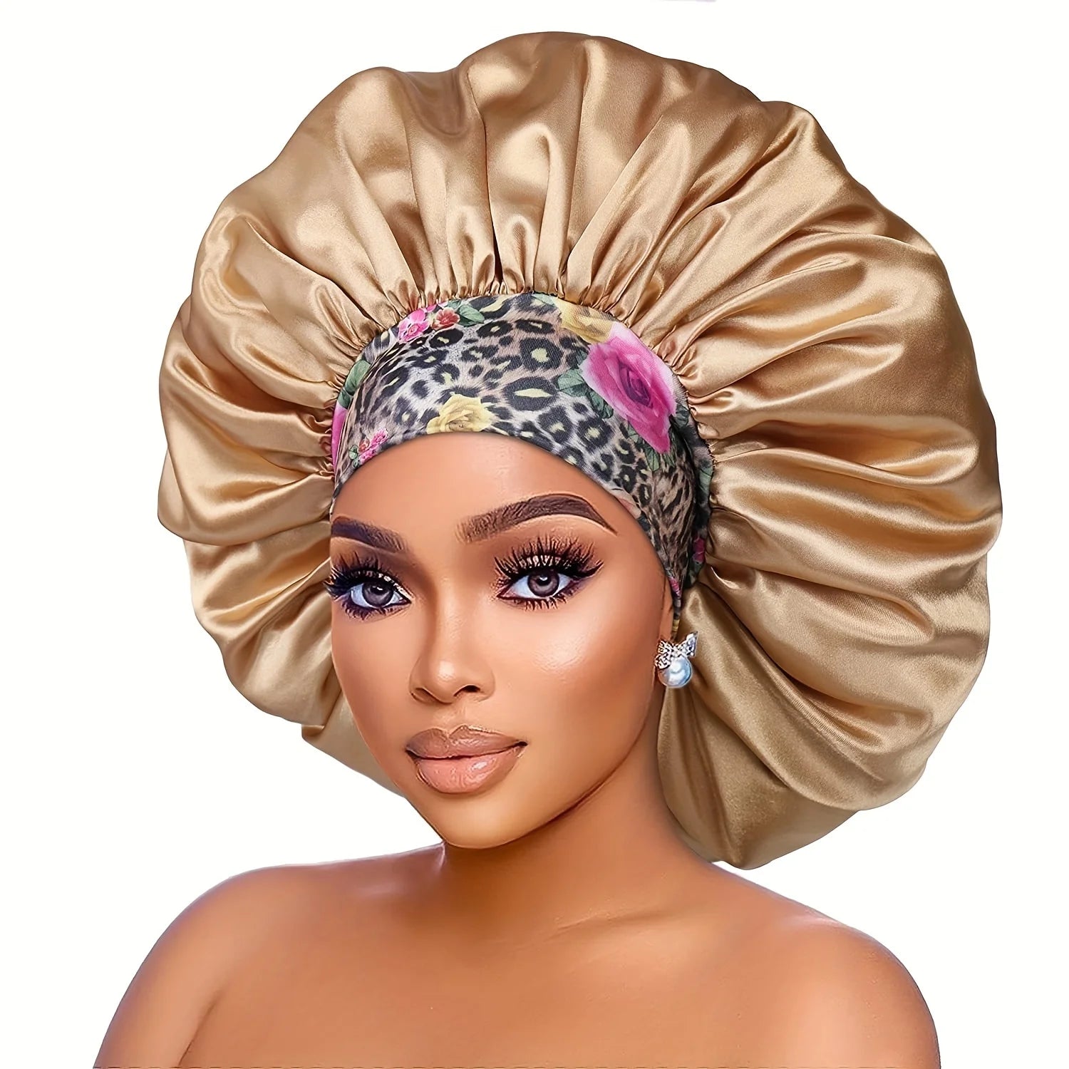 Bonnet Nuit Satin Fleurs | MDN Store