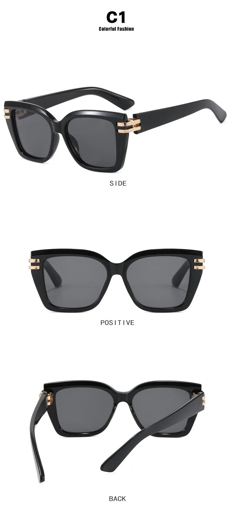 Lunettes Soleil Carré Vintage Rivet | MDN Store