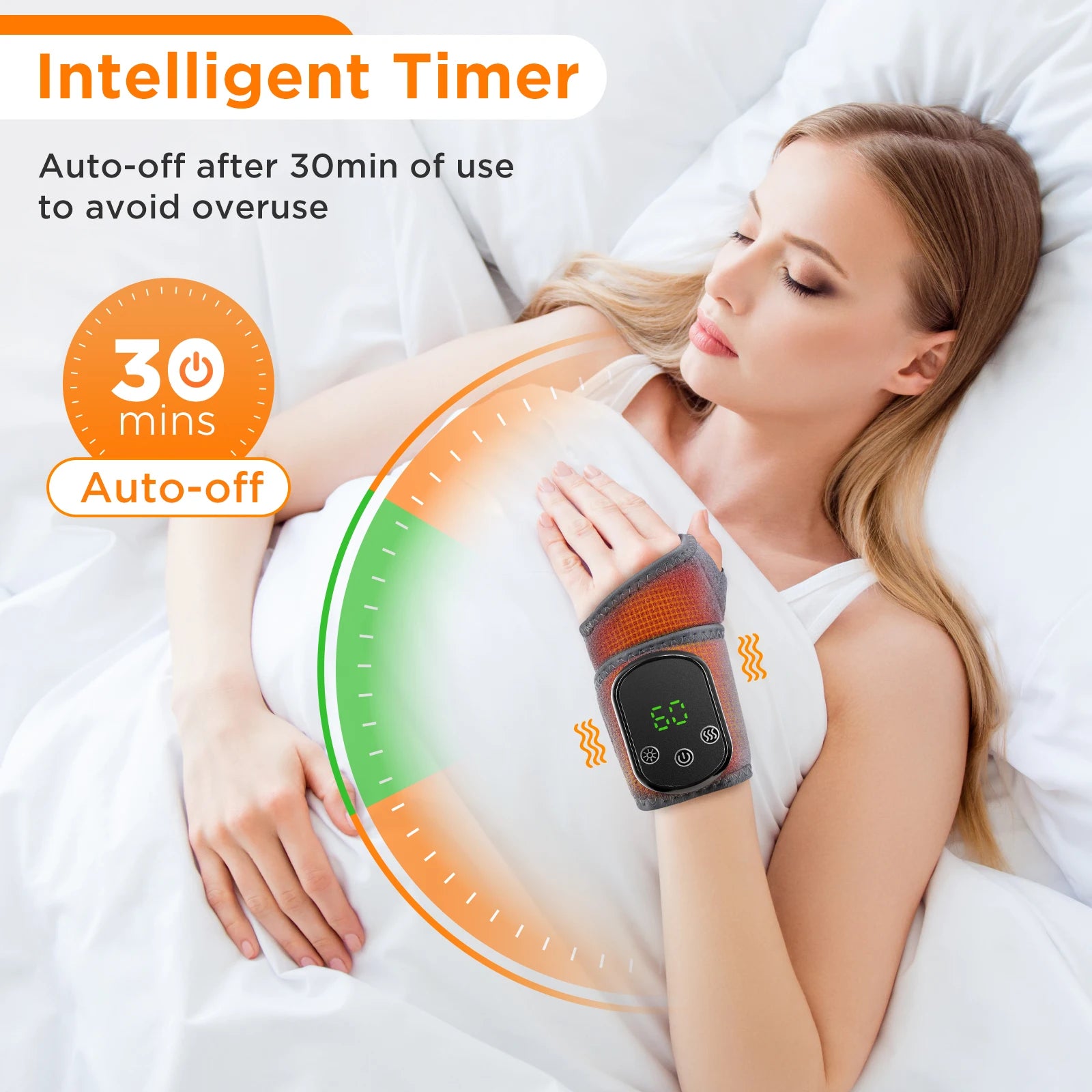 Attelle Poignet Chauffante Electrique Vibration 3 Niveaux Rechargeable | MDN Store 25