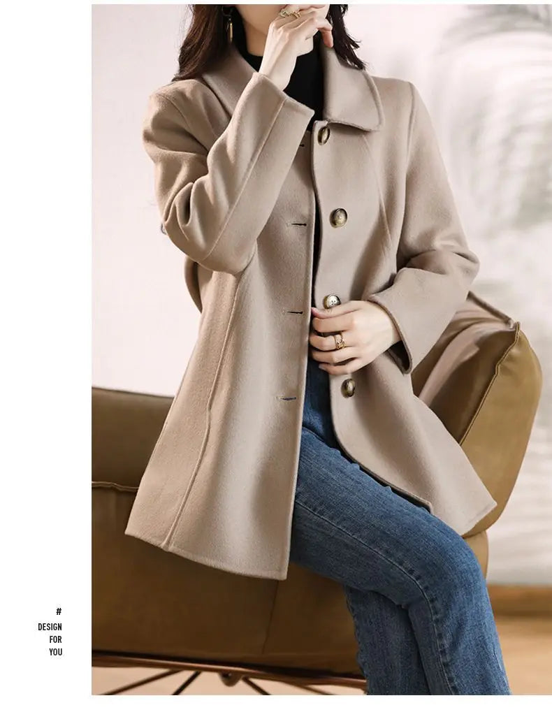 Veste Laine Femme Automne Hiver Slim Élégante | MDN Store