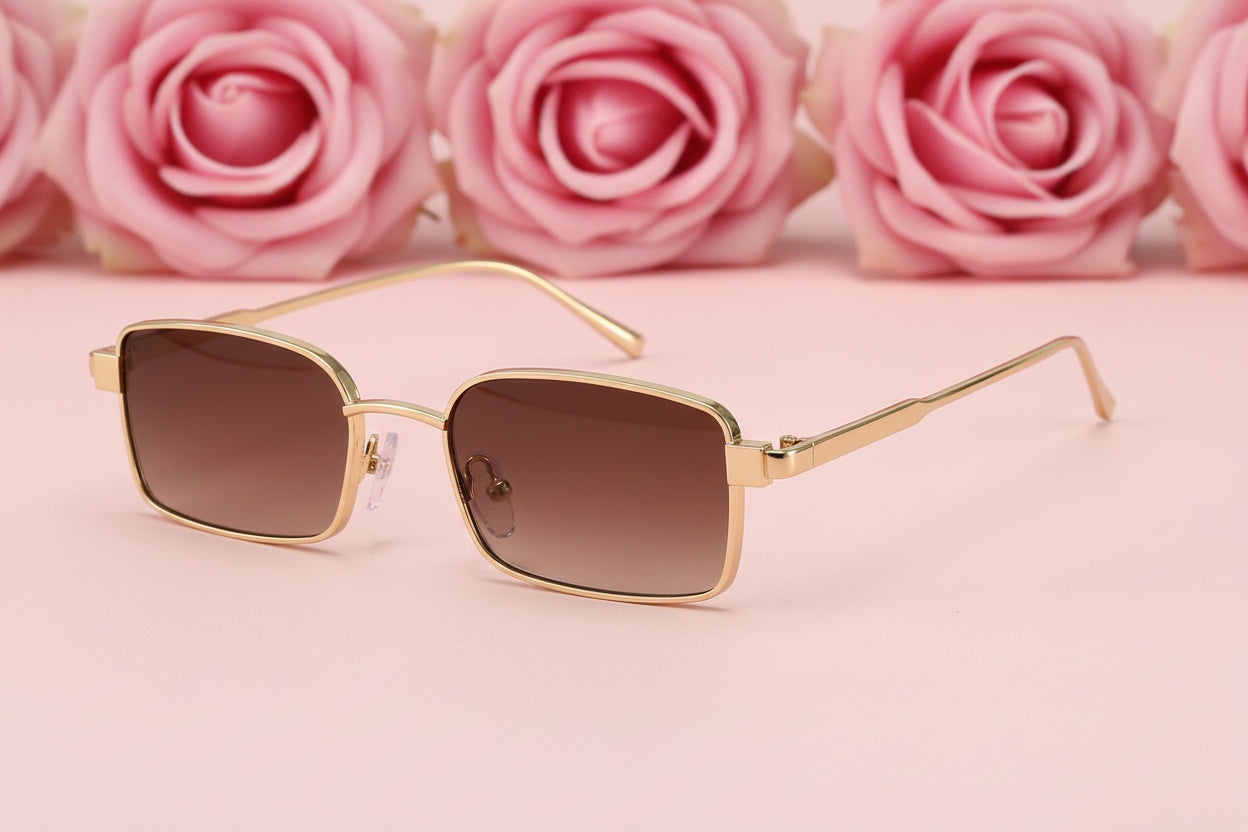 Lunettes Soleil Rectangle Y2K Alliage | MDN