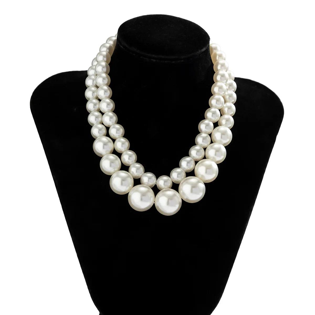 Collier Ras-de-Cou Perles Blanches Multicouche | MDN Store
