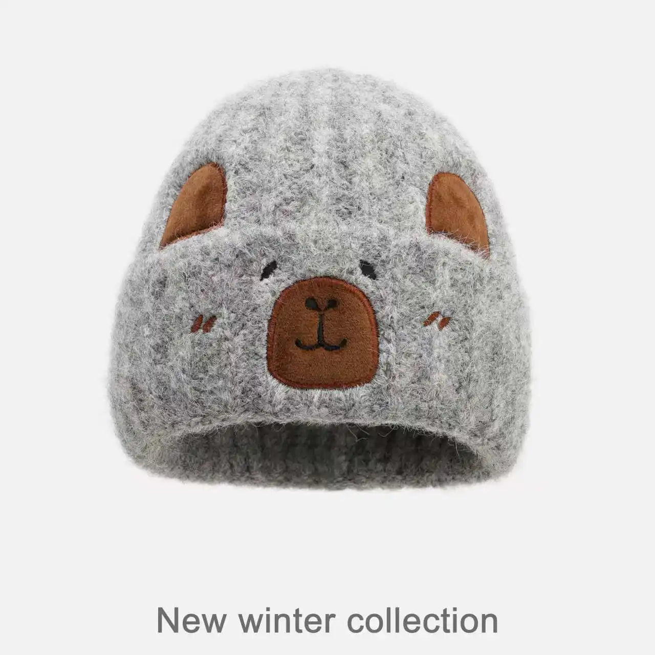 Bonnet Femme Hiver Capybara Cartoon Tricot Protection Oreilles Grande Taille | MDN
