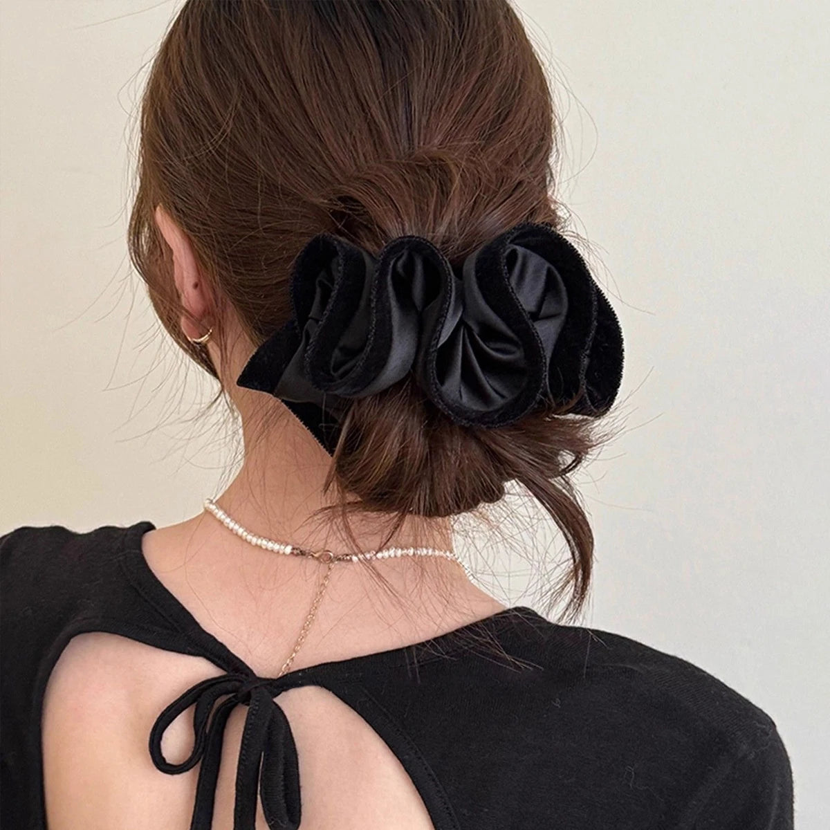 Chouchou Satin Velours Fleur | MDN Store
