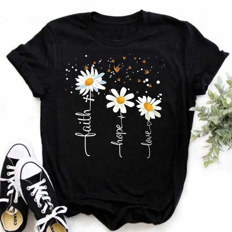 T-shirt Coton Tournesol Papillon Oversize | MDN