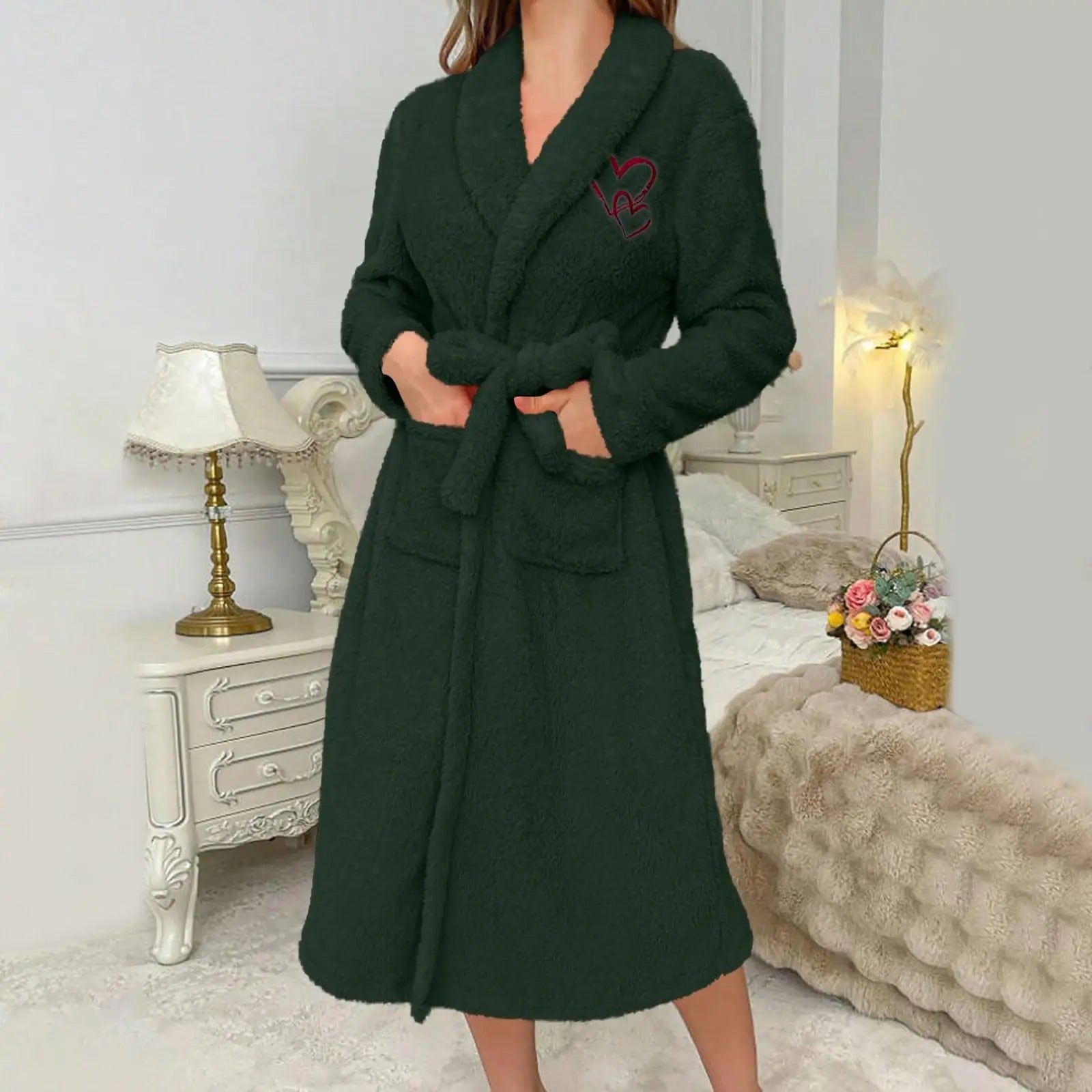 Peignoir Peluche Manches Longues Hiver | MDN Store