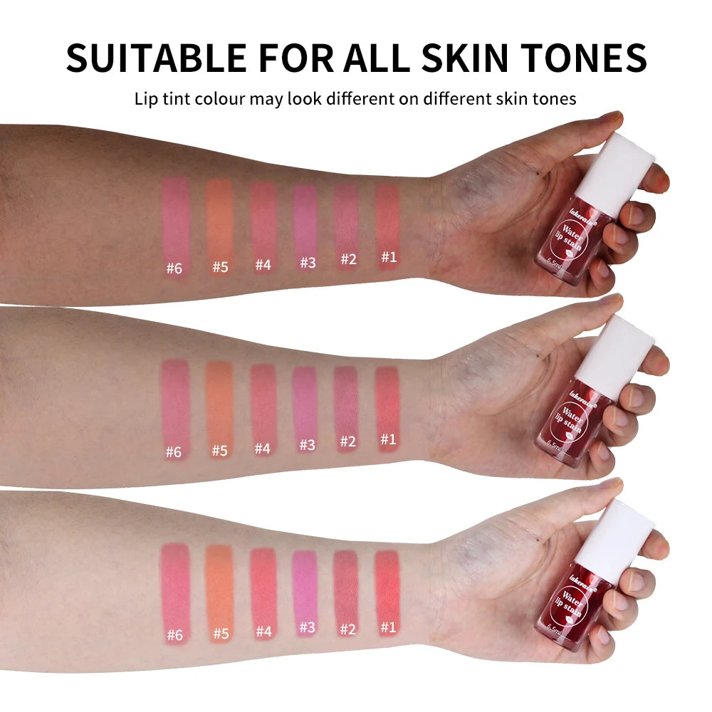 Teinture Lèvres Aqua 6 Couleurs Hydratant Longue Tenue Waterproof Lèvres Joues | MDN