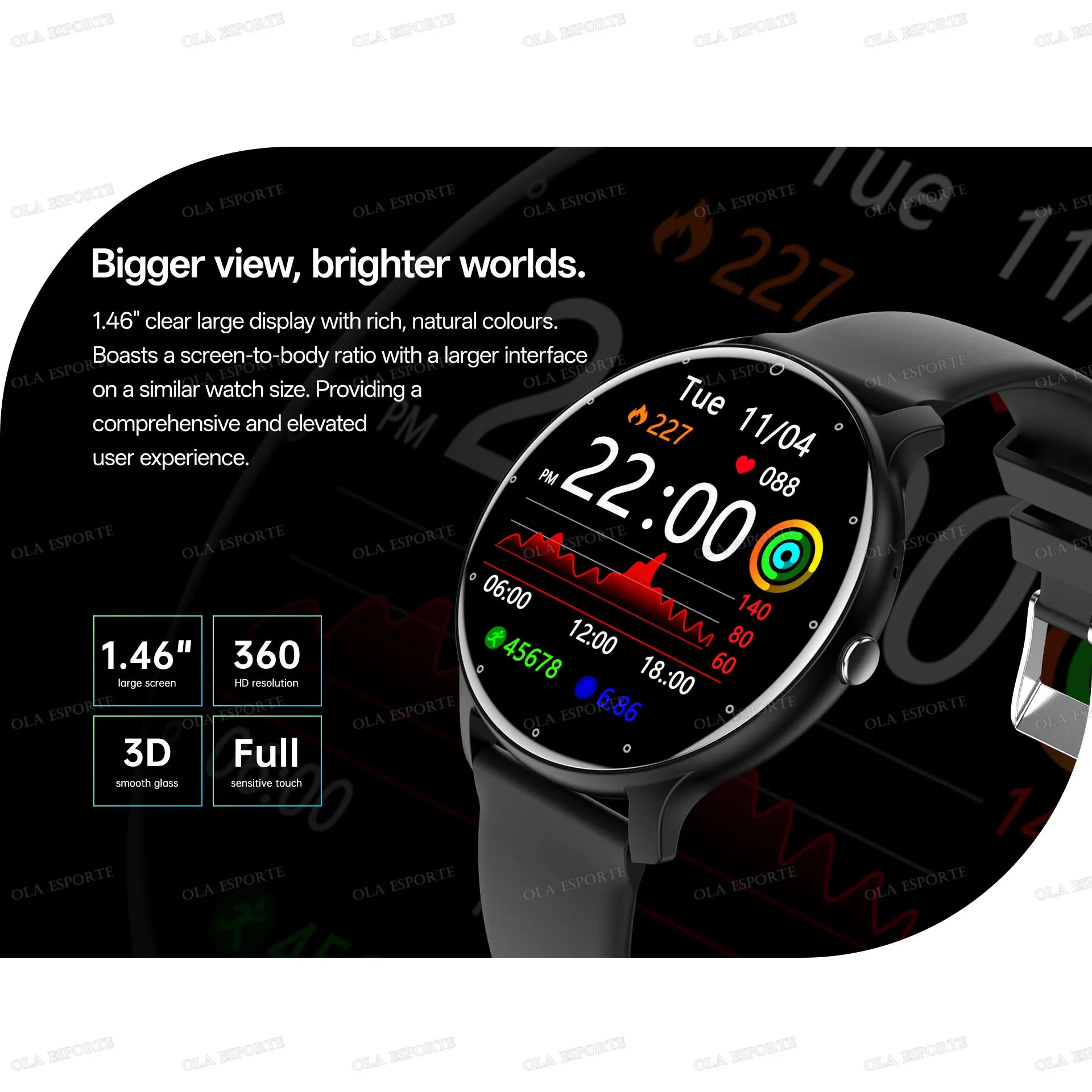 Montre Connectee Sport Fitness Bluetooth 5.3 Ecran 1.46 Pouce IP67 | MDN Store 25