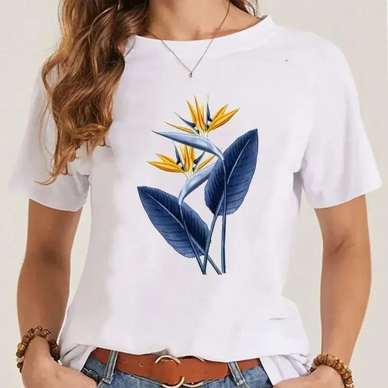 T-shirt Fleurs Printemps Style 90s Femme | MDN