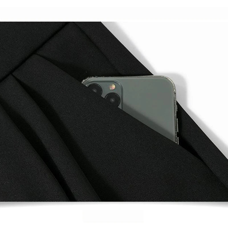 Pantalon Femme Taille Haute Lacets - Jambe Droite Costume Bureau Chic Kaki | MDN