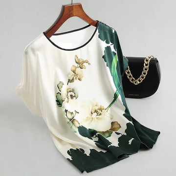 Blouse Fleurie Femme Manches Chauve-Souris Grande Taille | MDN Store 25