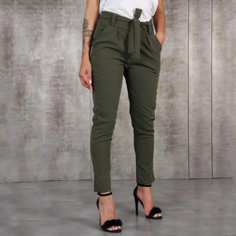 Pantalon Femme Taille Haute Ceinture | MDN Store