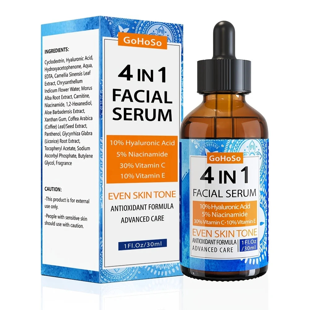 Sérum Visage 4 en 1 Acide Hyaluronique Niacinamide Vitamine C Anti-Rides | MDN Store