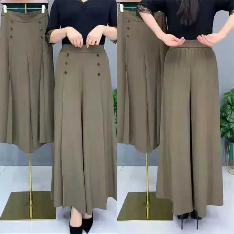 Pantalon Large Femme Anti-Froissage Noir | MDN Store