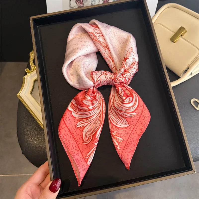 Foulard Carré Soie Floral 70x70cm Femme | MDN Store