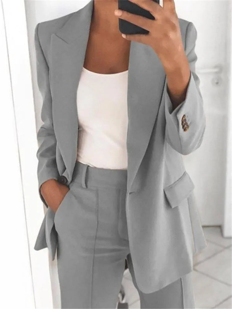 Ensemble Tailleur Pantalon Blazer Noir | MDN